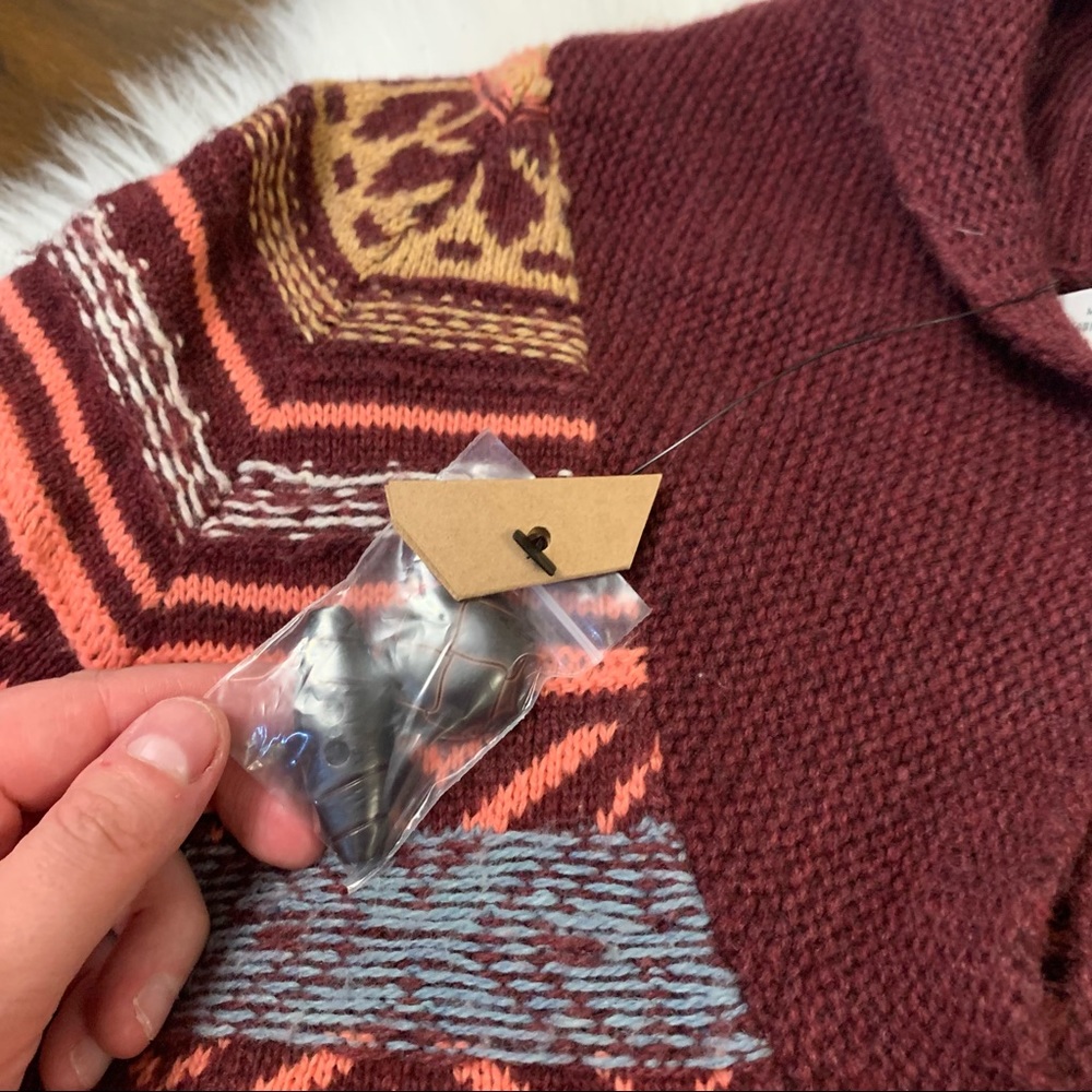 NWT WOOLRICH Cardigan Sweater Blazing Star Fair Isle Warm Cozy - Picture 8 of 15